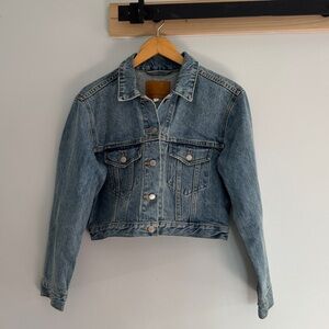 Aritzia Denim Forum The Bessie Crop Denim Jacket
